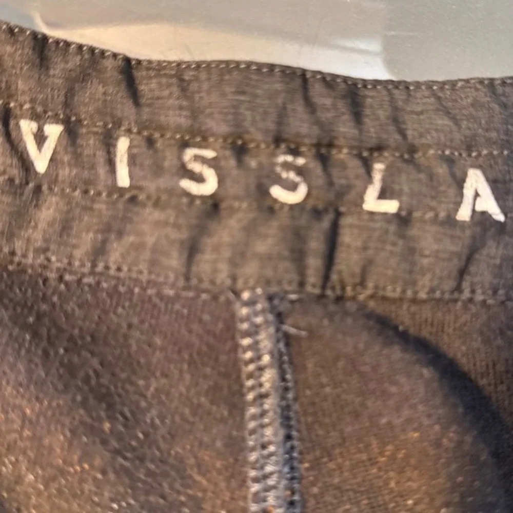 Vissla‎ Mens Striped Hybrid Walkshorts Blue Grey Yellow Drawstring Size 32